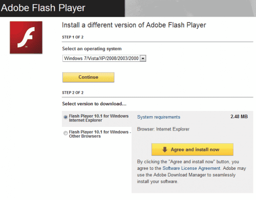 Adobe flash player mac os x